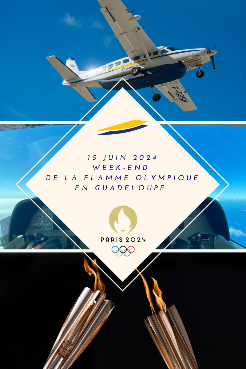 This June 15, 2024, the Olympic flame will be on the island of Guadeloupe.

On this occasion, St Barth commuter informs you of the implementation of regular flights on this special weekend.
